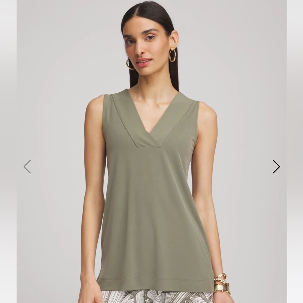 Chico's Green Sleeveless Top, Size 3